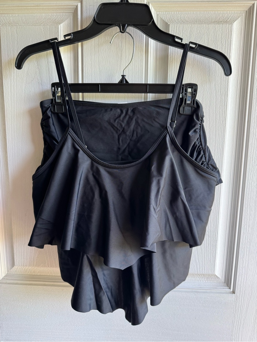 Black Ruffle Layered Swimsuit Two-Piece